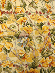 Carré 90 Larbre de Soie Pattern Scarf Cream Yellow/Multi