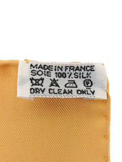 Carré 90 Larbre de Soie Pattern Scarf Cream Yellow/Multi