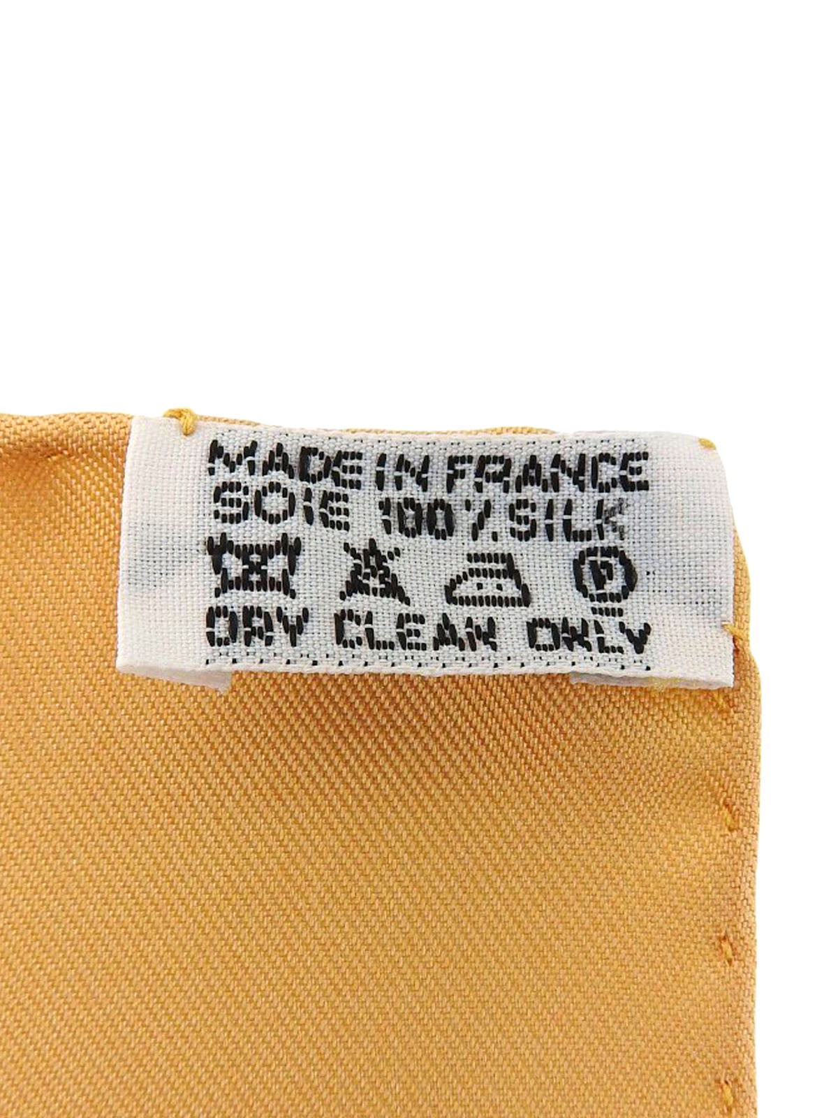 Carré 90 Larbre de Soie 图案围巾 奶油色 黄色/多色