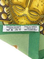 Carré 90 Lor Des Chefs 图案围巾 绿色/多色