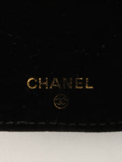1995 Caviar Skin CC Mark Stitch Jewelry Case, Navy