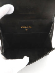 1997 Caviar Skin CC Mark Stitch Wallet in Black