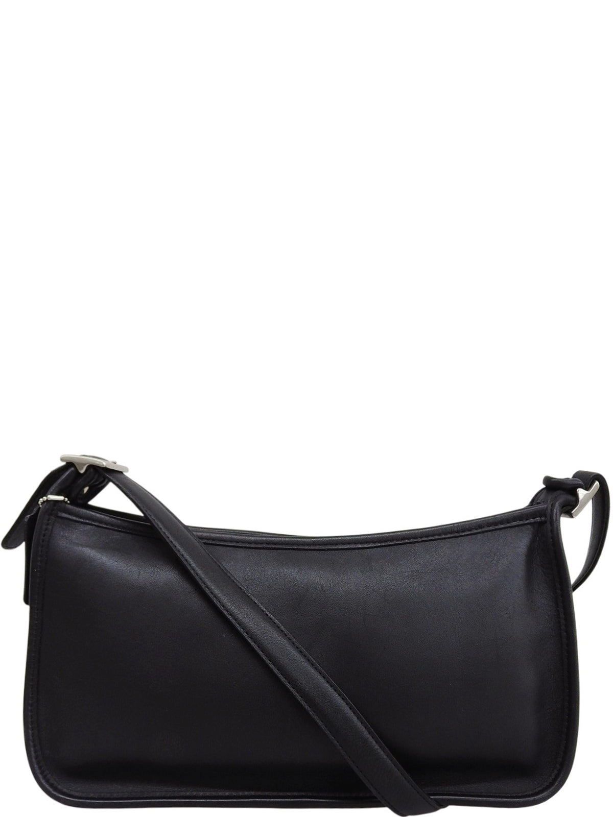 ロゴバックルショルダーバッグ ブラック