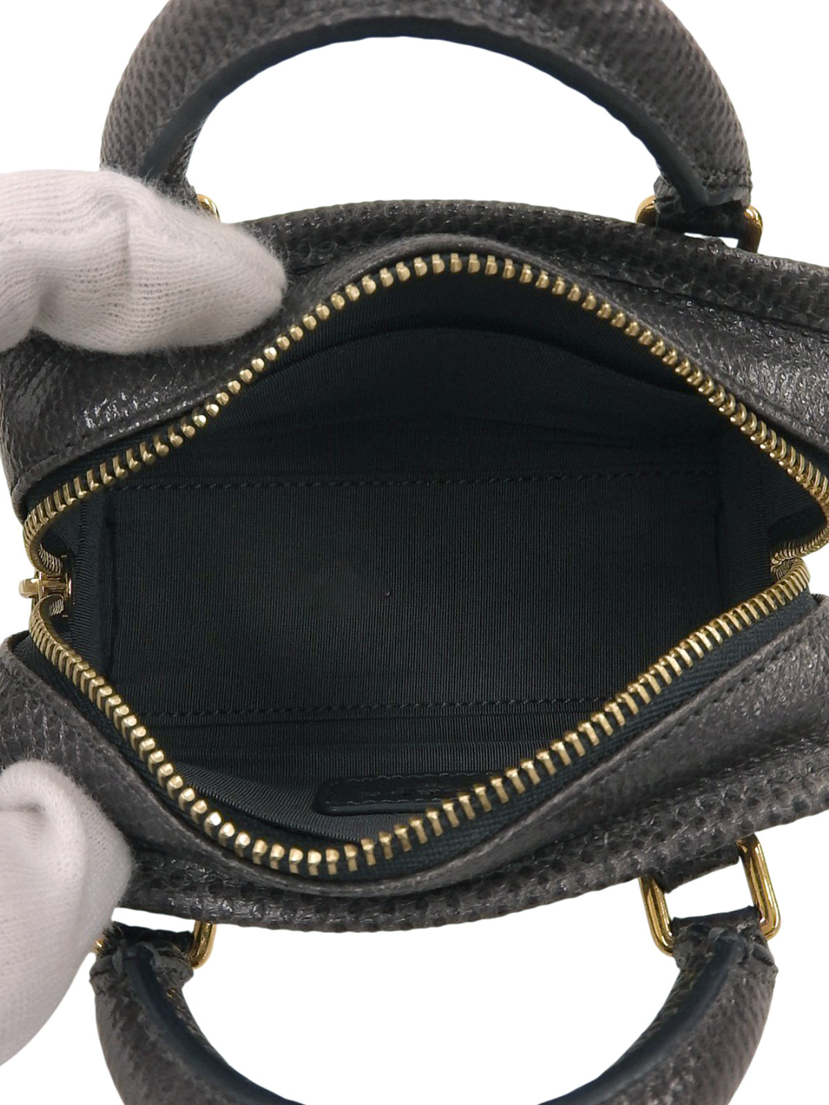 リザードアマソナミニ2wayバッグ グレー