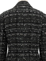 2005年製 ツイードCCマークエンブレムワッペンジャケット ブラック/マルチ