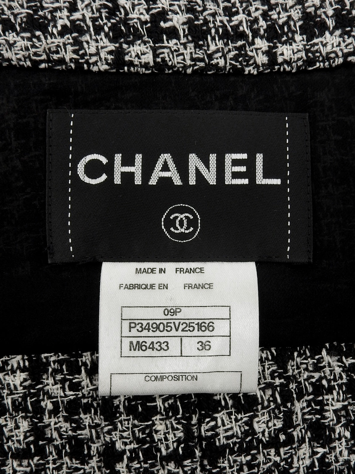 2009年製 CCマークボタンフリルジャケット ホワイト/ブラック