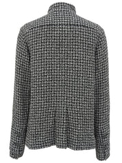 2009年製　CCマークボタンフリルジャケット　ホワイト/ブラック