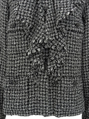 2009年製　CCマークボタンフリルジャケット　ホワイト/ブラック