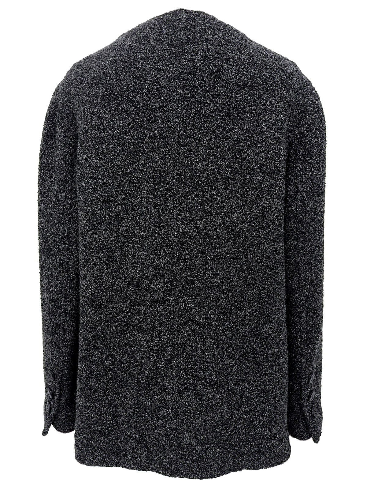 1998 CC mark button collarless jacket, charcoal gray