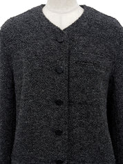 1998 CC mark button collarless jacket, charcoal gray