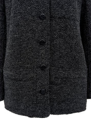 1998 CC mark button collarless jacket, charcoal gray