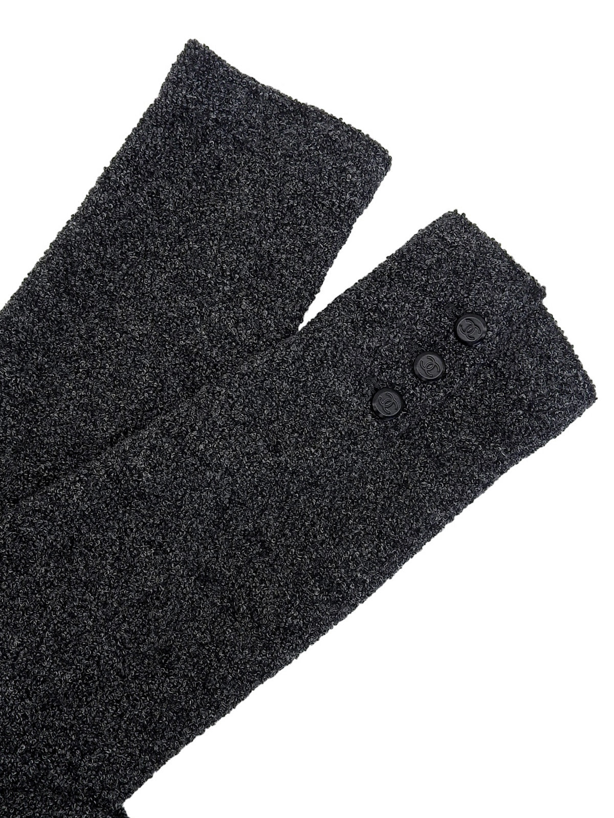 1998年製 CCマークボタンノーカラージャケット チャコールグレー