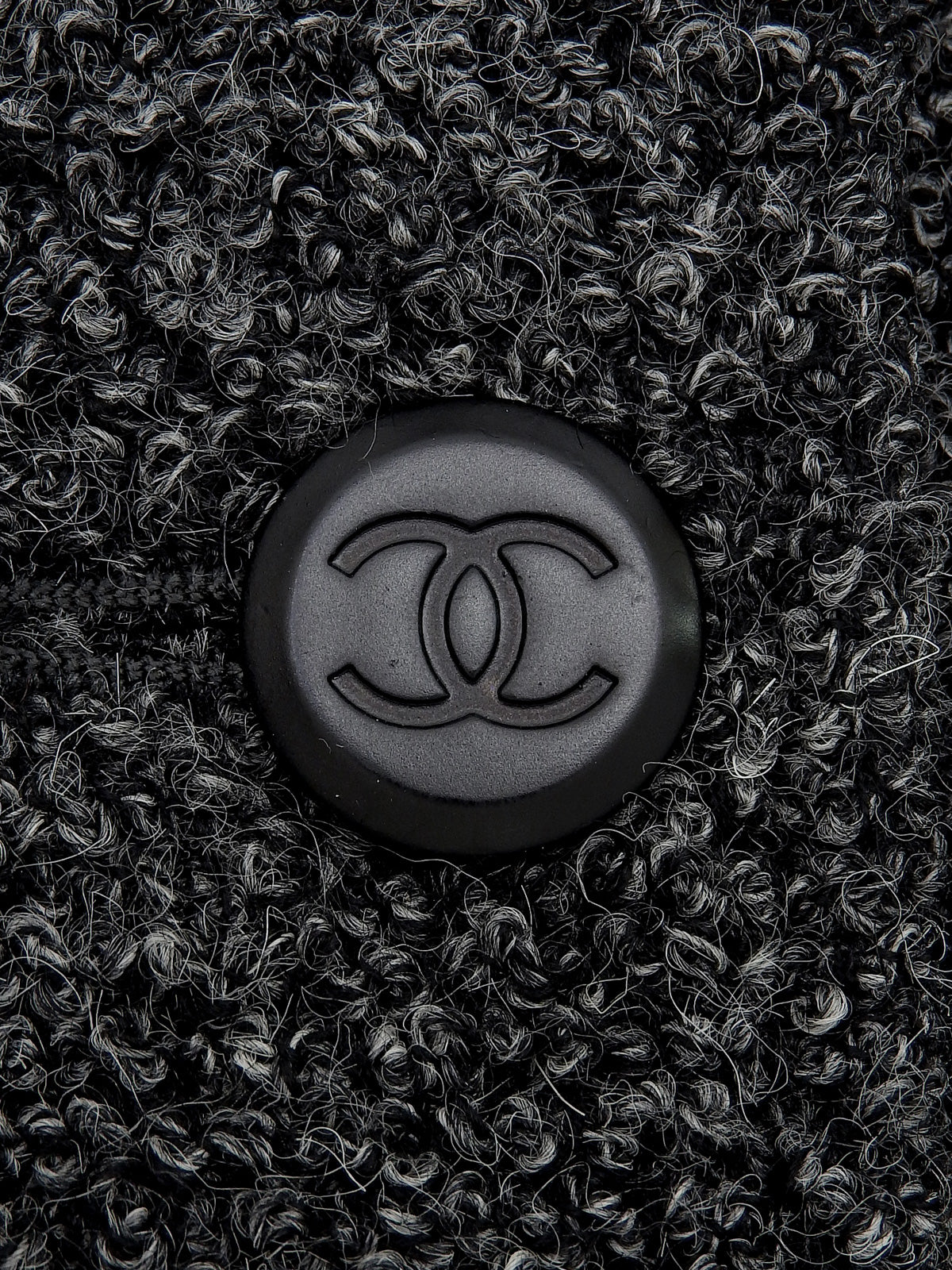 1998年製 CCマークボタンノーカラージャケット チャコールグレー