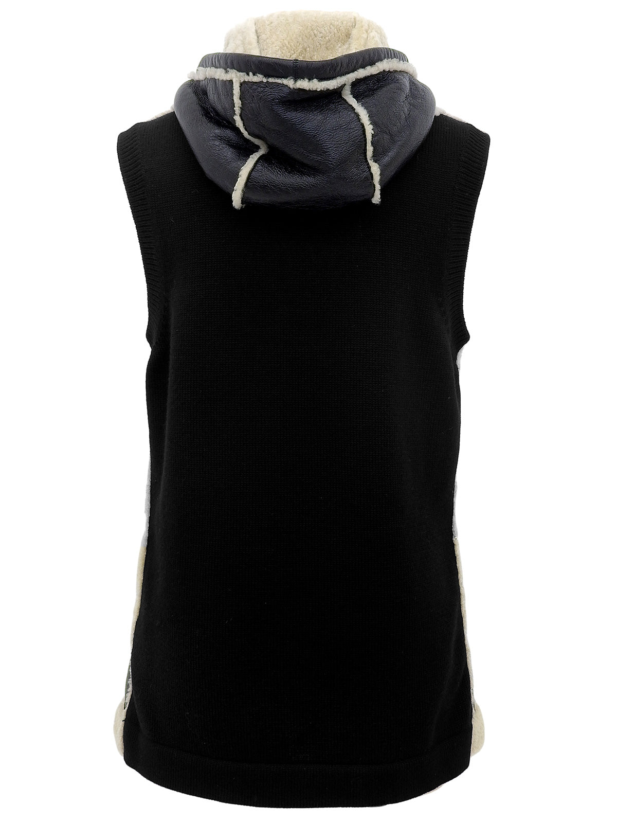 2008年製 スポーツラインムートンニットCCマークベスト ブラック