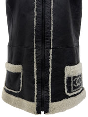 2008年製 スポーツラインムートンニットCCマークベスト ブラック