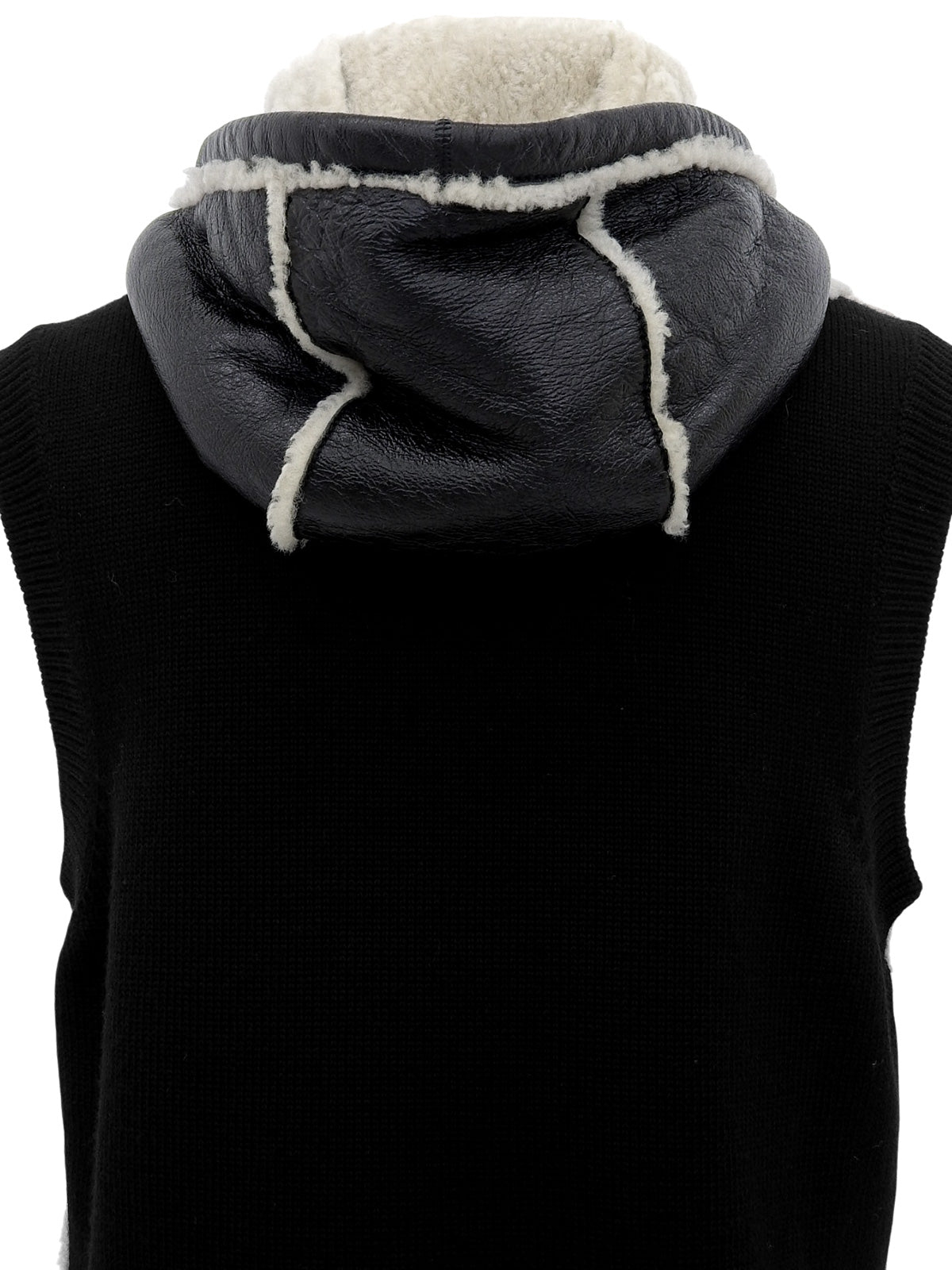 2008年製 スポーツラインムートンニットCCマークベスト ブラック