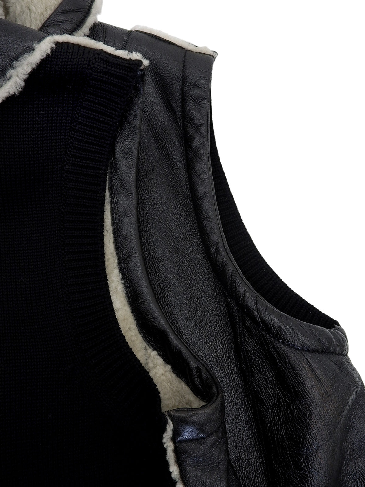 2008 Sports Line Mouton Knit CC Mark Vest Black