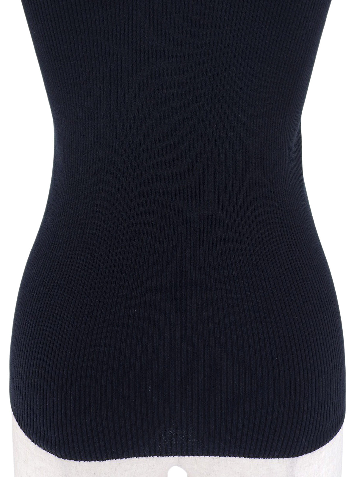 2008年製 カメリアボタンハーフスリーブニットトップス ネイビー