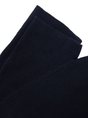 2008年製 カメリアボタン半袖ニットトップス ネイビー