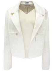 デニムバックロゴジャケット ホワイト