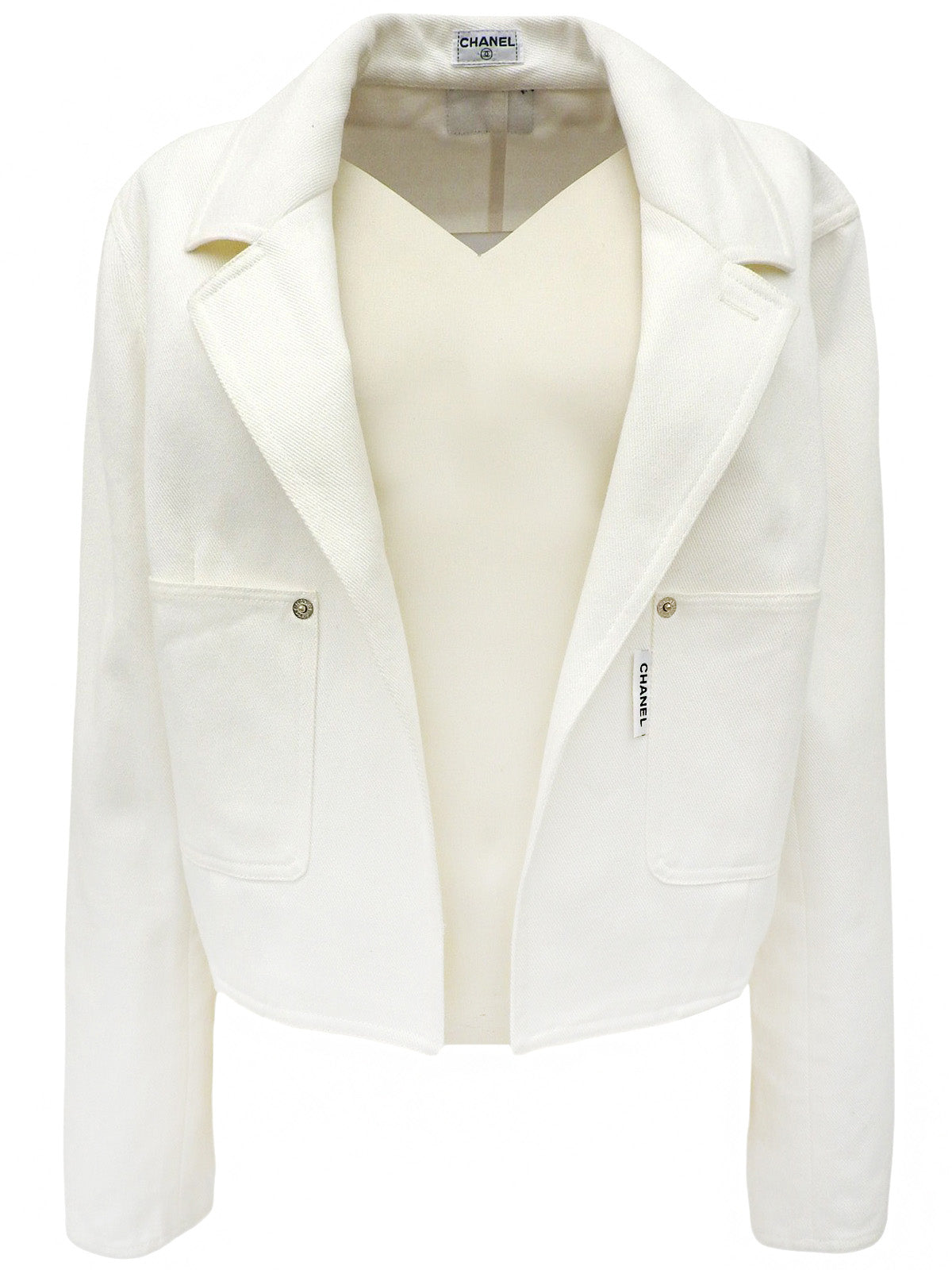 デニムバックロゴジャケット ホワイト