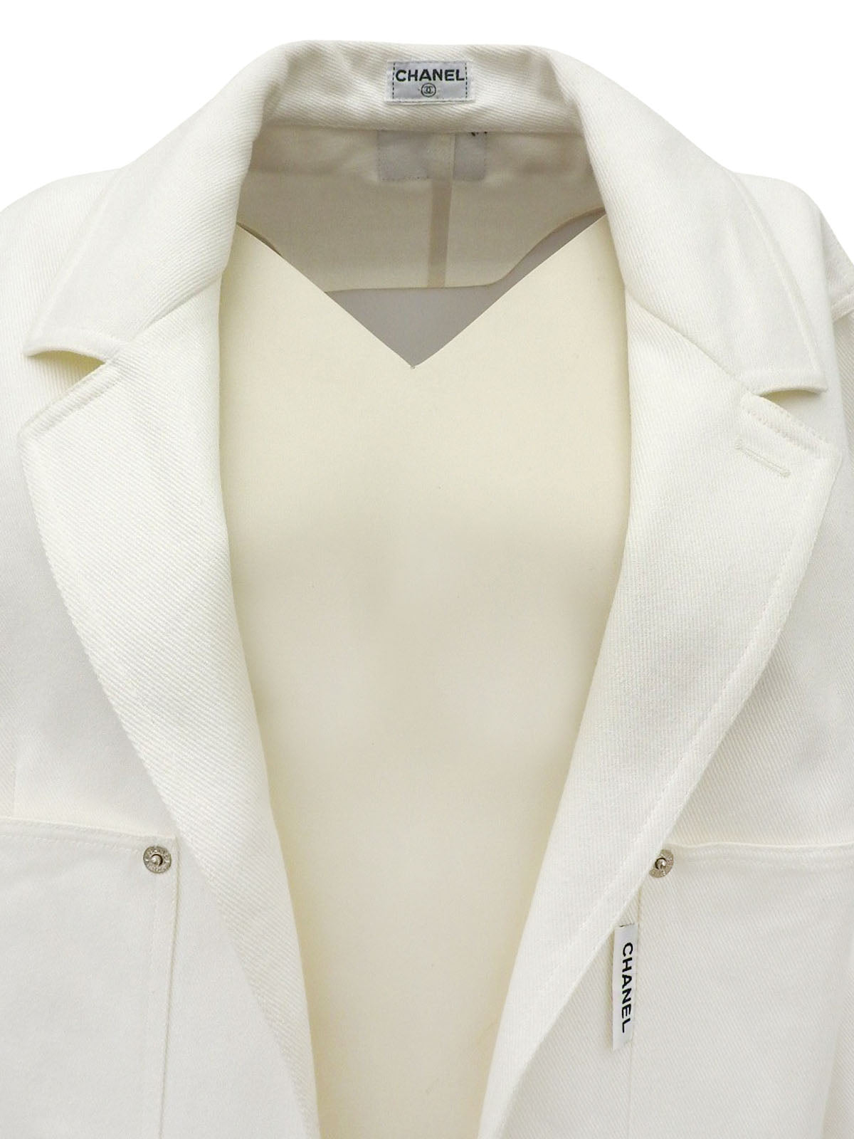 デニムバックロゴジャケット ホワイト