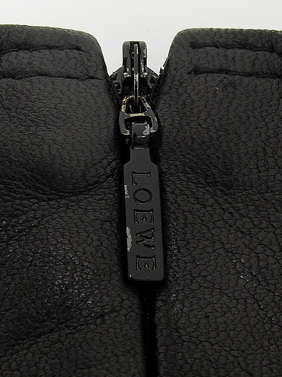 Real Leather Tight Skirt in Black