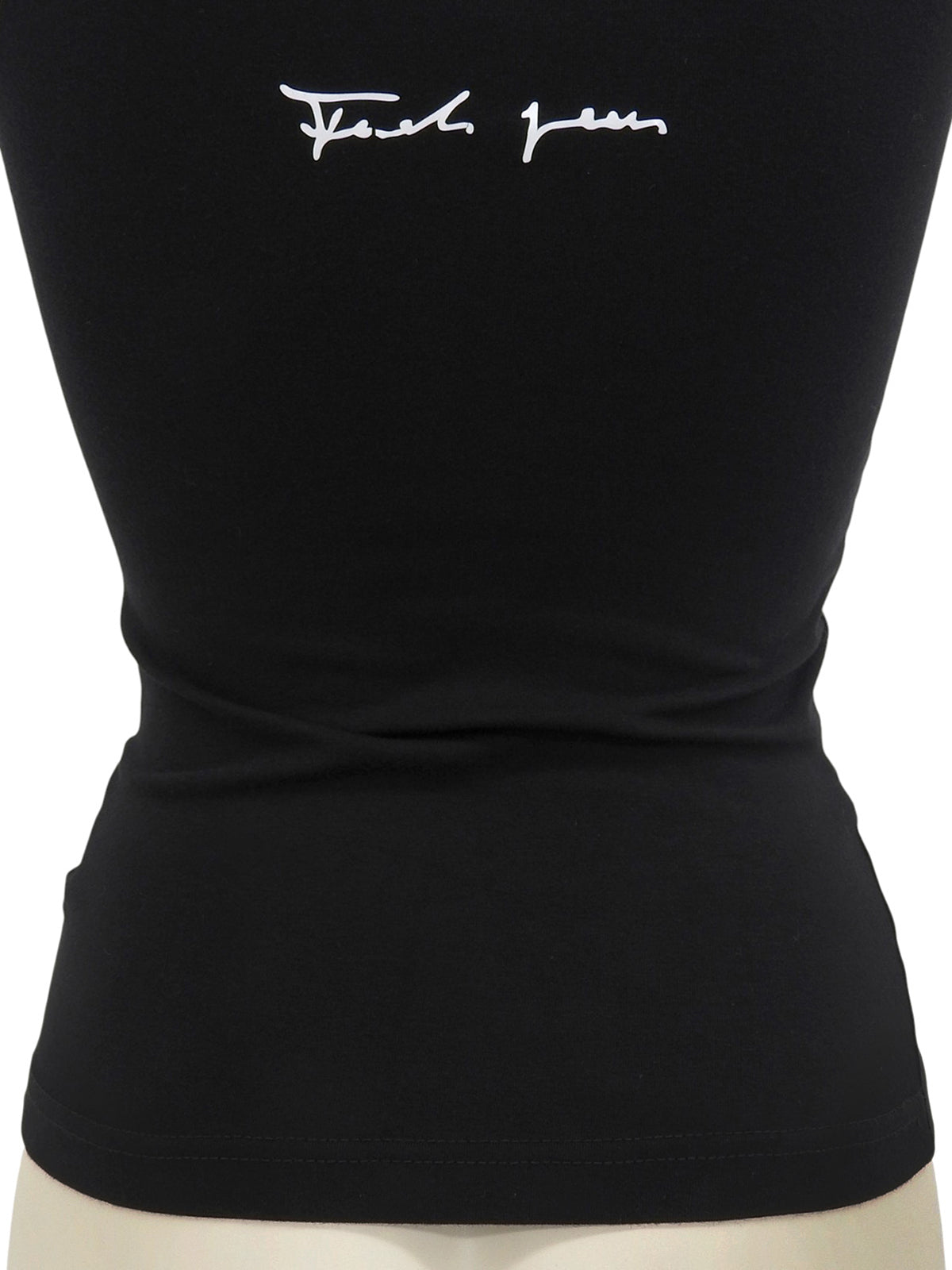 バイカラーロゴキャミソール ブラック/ホワイト