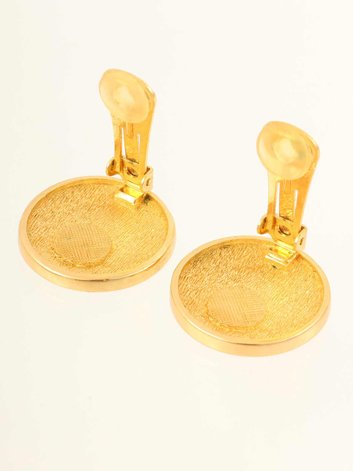 圆形Logo吊坠耳环（金色）