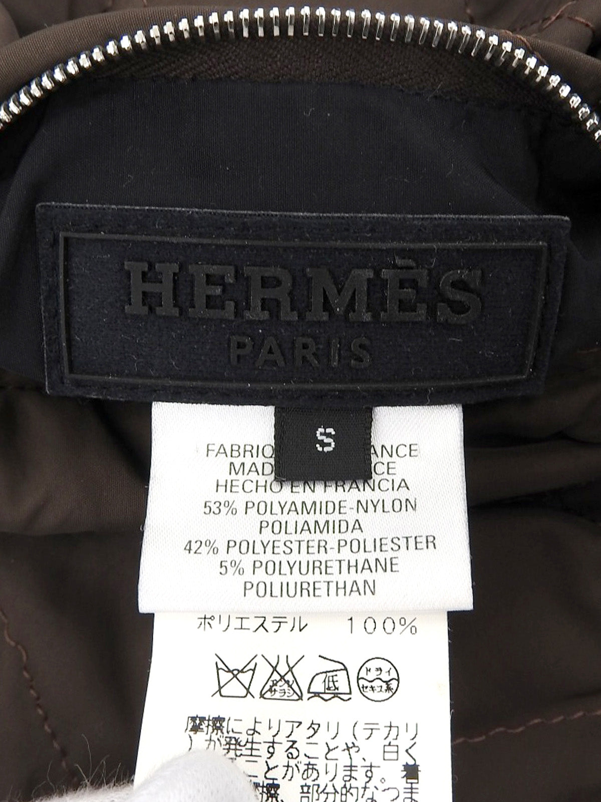 キルティングリバーシブルジャケット　ブラック/ブラウン