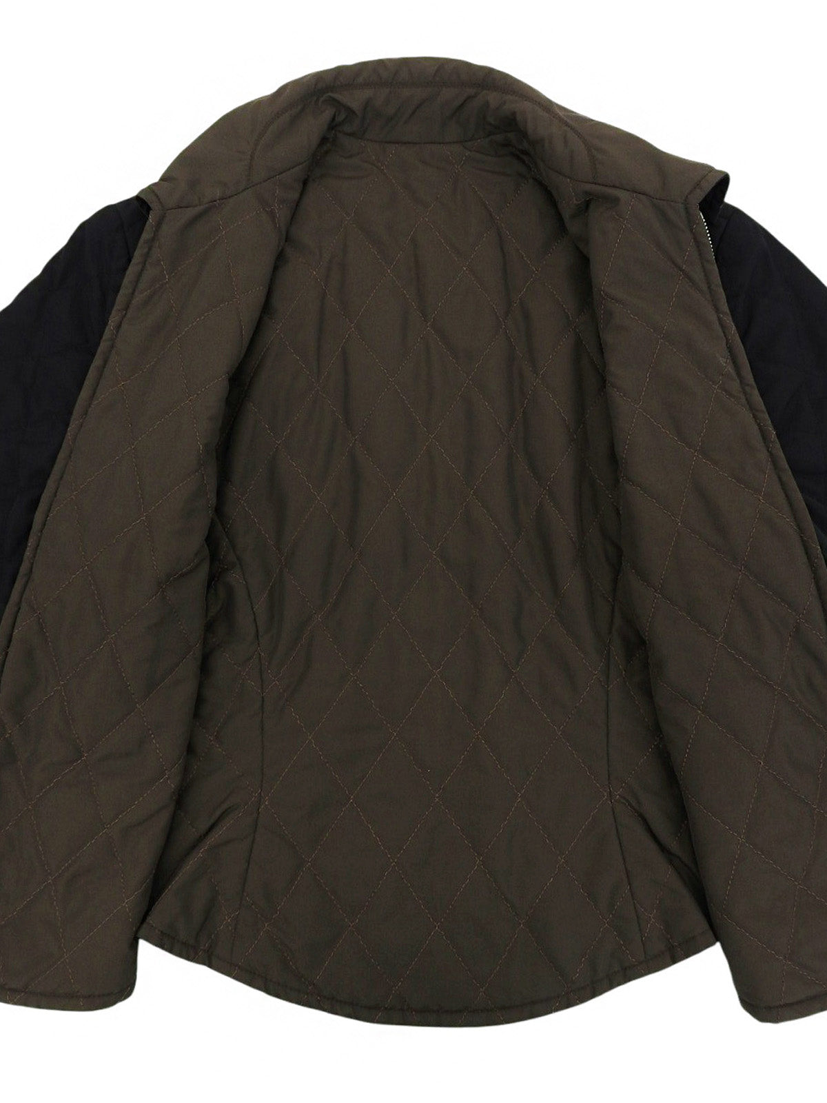 キルティングリバーシブルジャケット ブラック/ブラウン