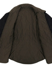 キルティングリバーシブルジャケット ブラック/ブラウン