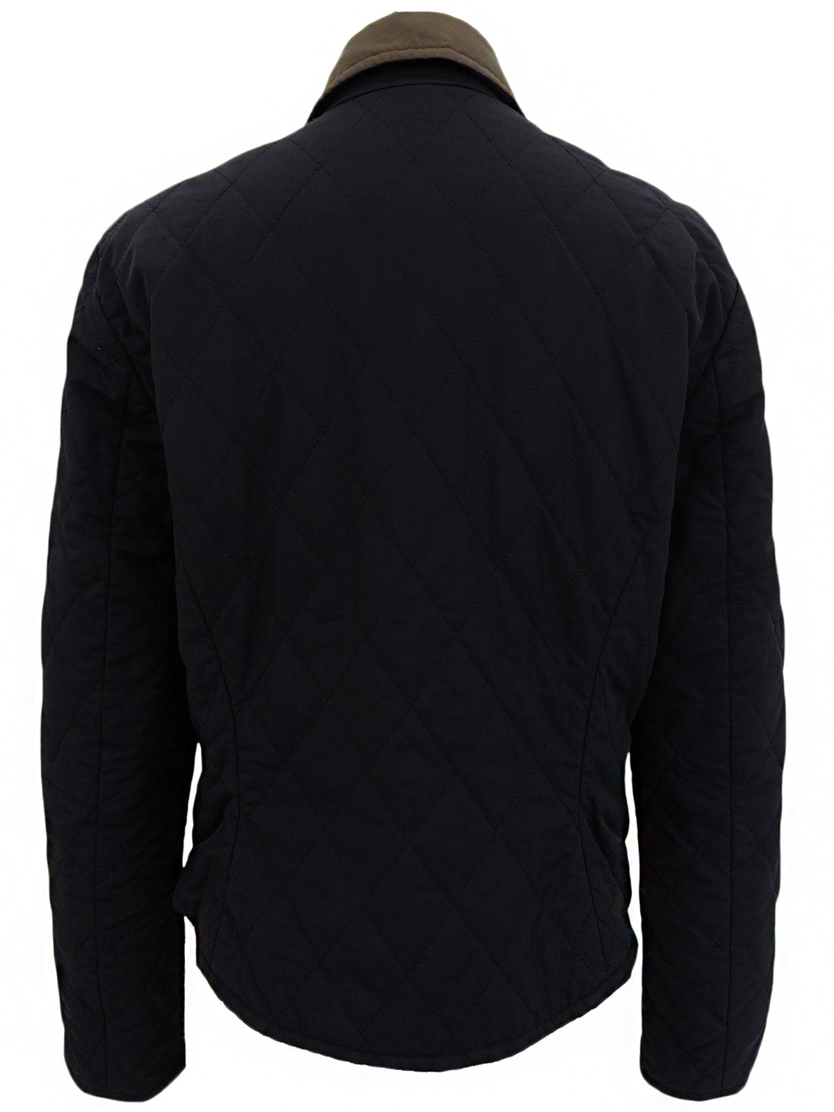 キルティングリバーシブルジャケット　ブラック/ブラウン