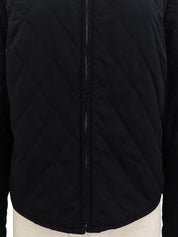 キルティングリバーシブルジャケット　ブラック/ブラウン