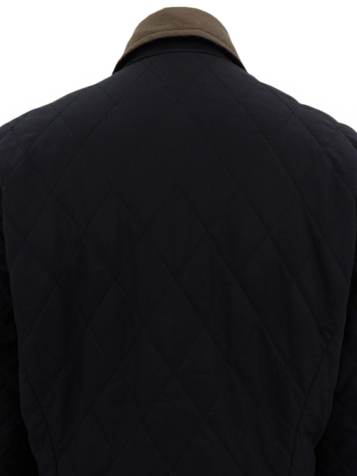 キルティングリバーシブルジャケット　ブラック/ブラウン