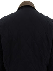 キルティングリバーシブルジャケット ブラック/ブラウン