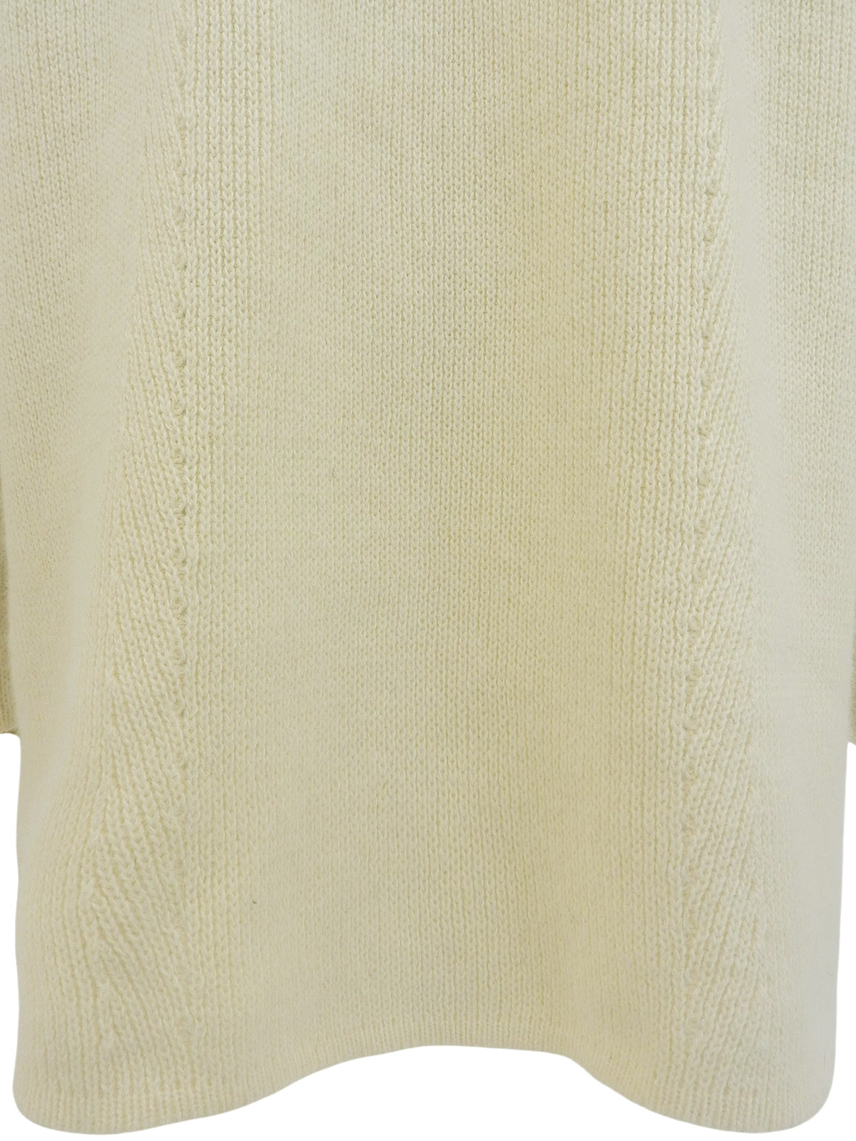 Ivory Wool Logo Button Cardigan