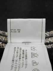 CCマークチェーンボタンデザインカーディガン ブラック/ベージュ