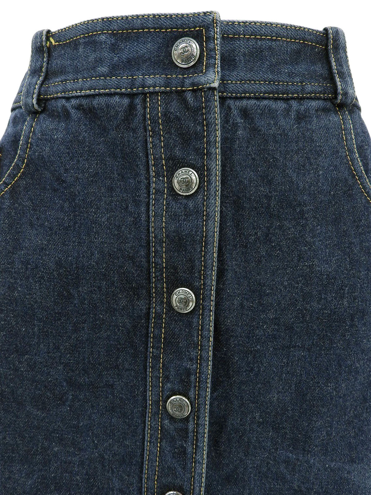 1997年製 ロゴボタンスカート インディゴ