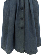 2001年製 デニムCCマークボタンノースリーブワンピース ブルー