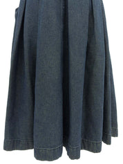 2001年製 デニムCCマークボタンノースリーブワンピース ブルー