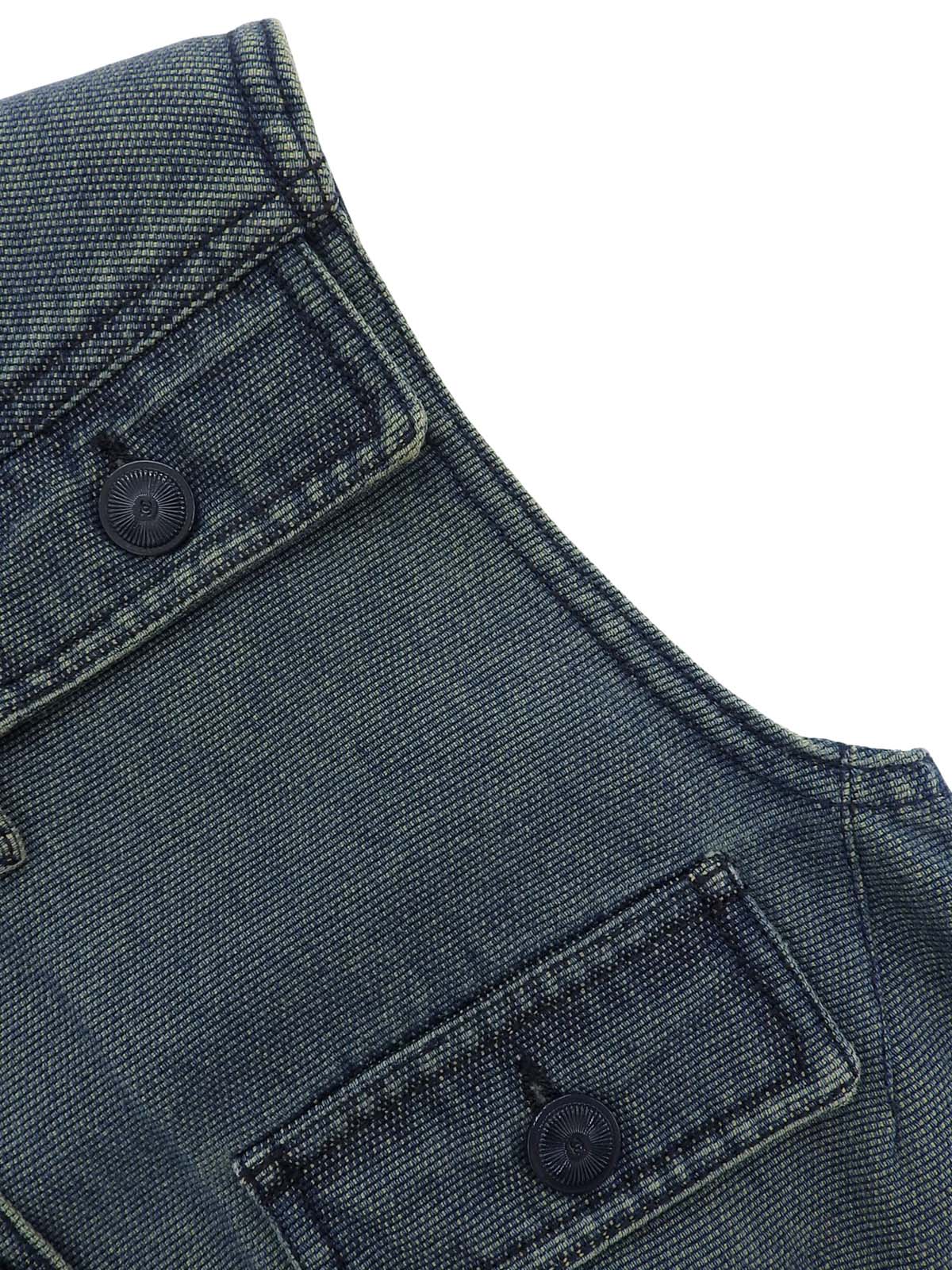 2001年製 デニムCCマークボタンノースリーブワンピース ブルー