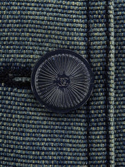 2001年製 デニムCCマークボタンノースリーブワンピース ブルー