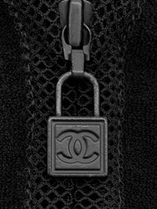 2008年製 スクエアCCマークジップアップパーカー ブラック/ホワイト