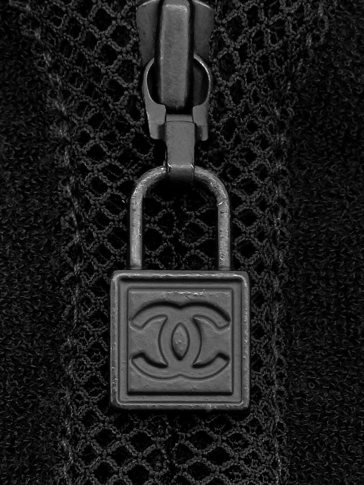 2008年製 スクエアCCマークジップアップパーカー ブラック/ホワイト