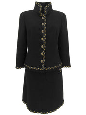 CCマークボタンツイードセットアップ ブラック