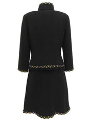 CCマークボタンツイードセットアップ ブラック