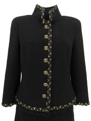 CCマークボタンツイードセットアップ ブラック