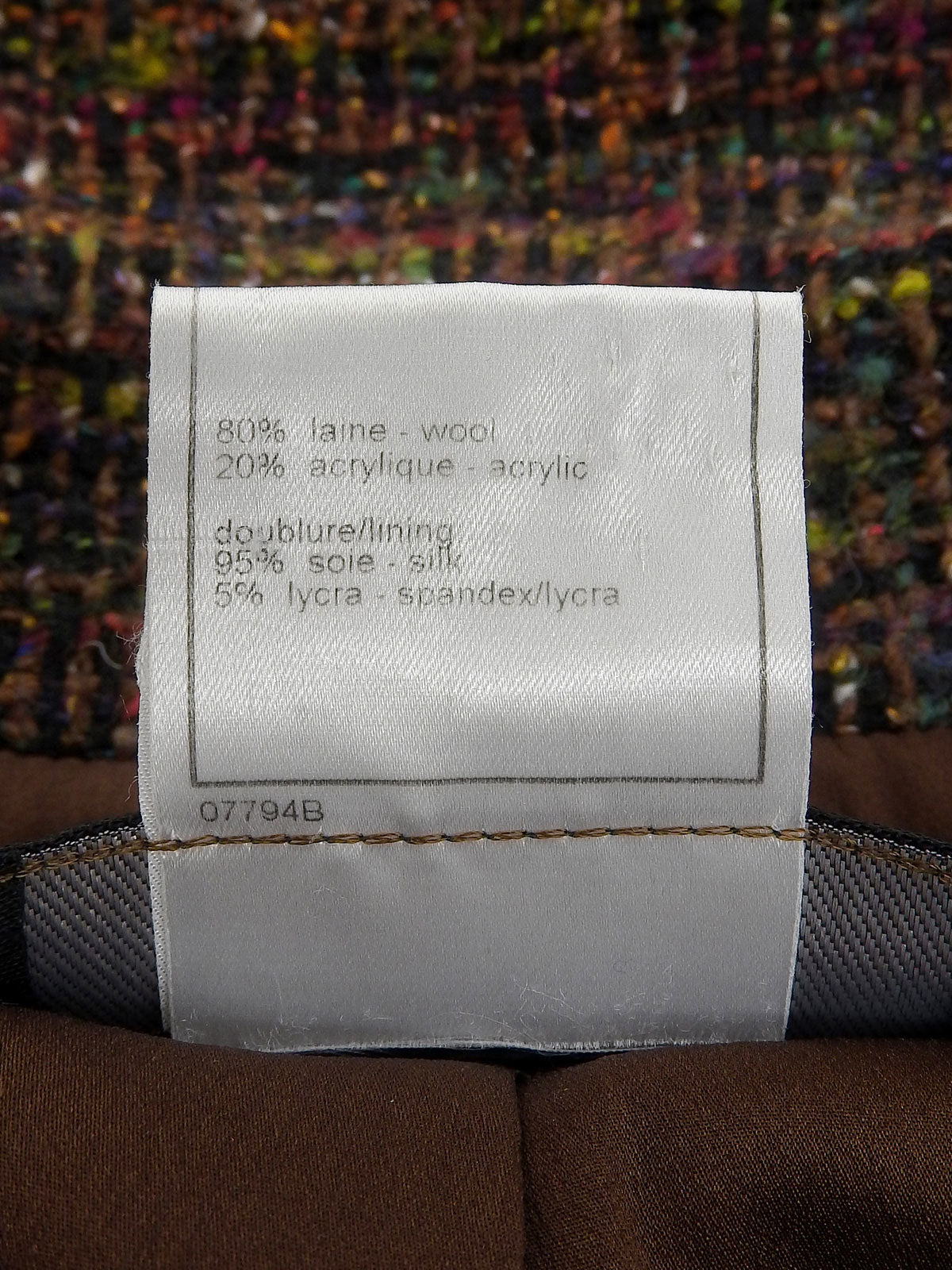 1998 Tweed CC Mark Button Jacket Brown/Multi