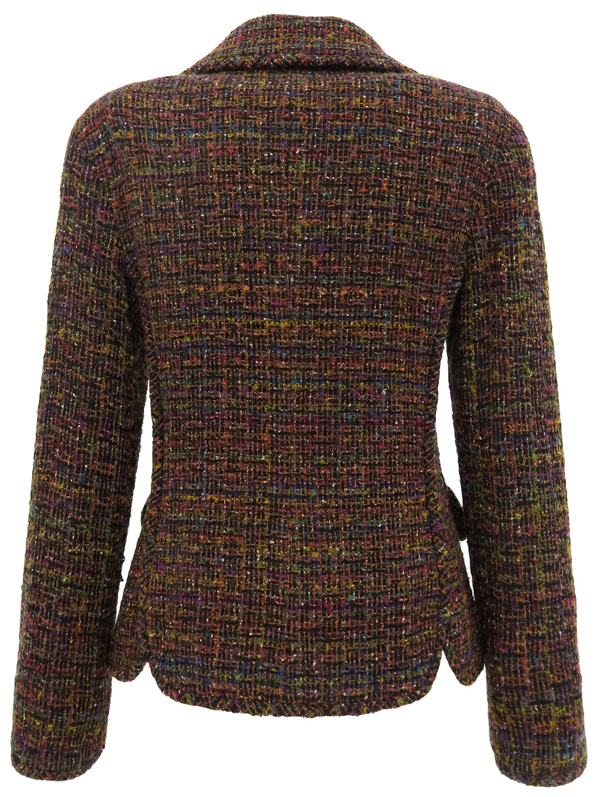 1998 Tweed CC Mark Button Jacket Brown/Multi